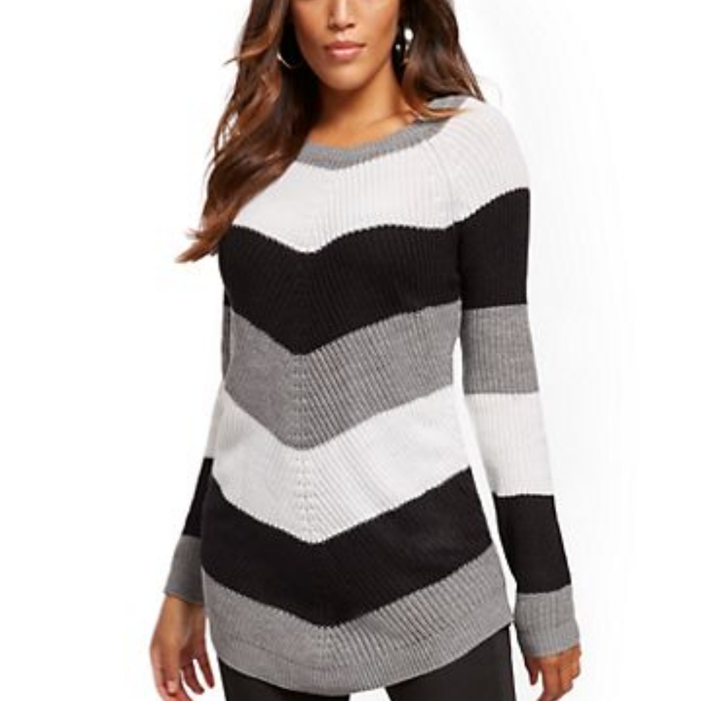 Chevron tunic sweater